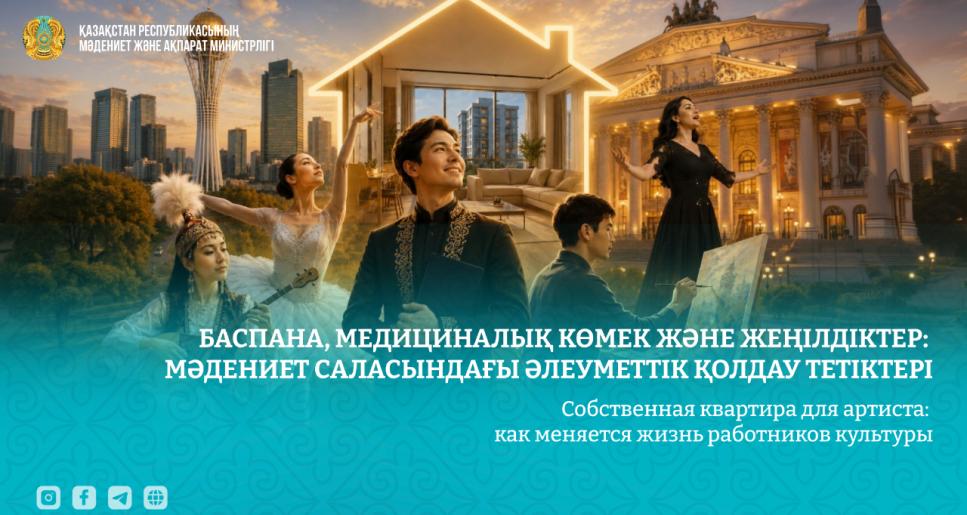 Баспана, медициналық көмек және жеңілдіктер: мәдениет саласындағы әлеуметтік қолдау тетіктері
