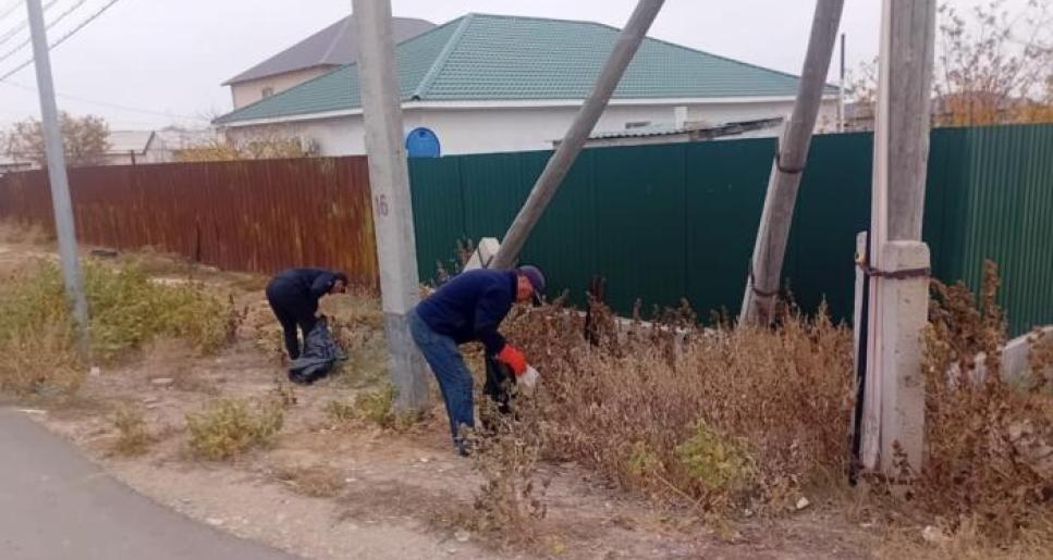 Құлсарыда “Таза Қазақстан” экоакциясы аясында сенбіліктер өтуде